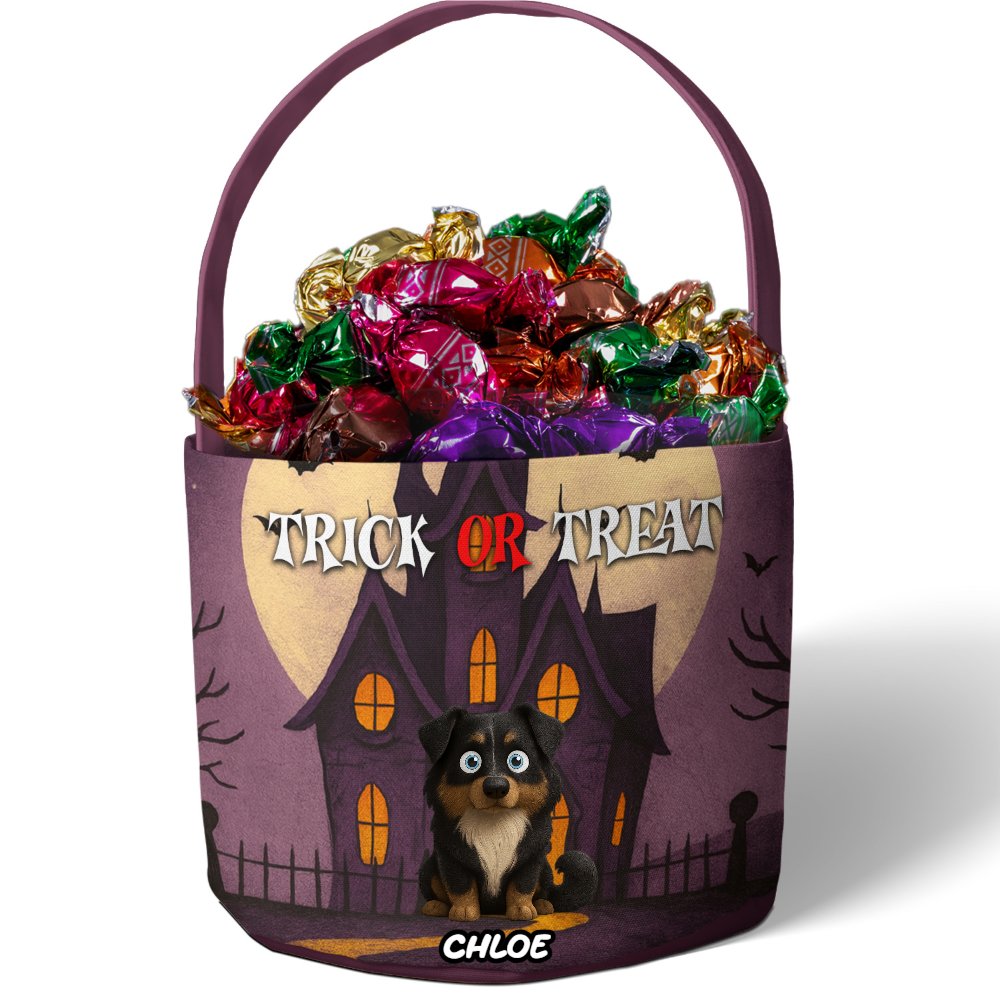 Personalized Halloween Trick or Treat Basket