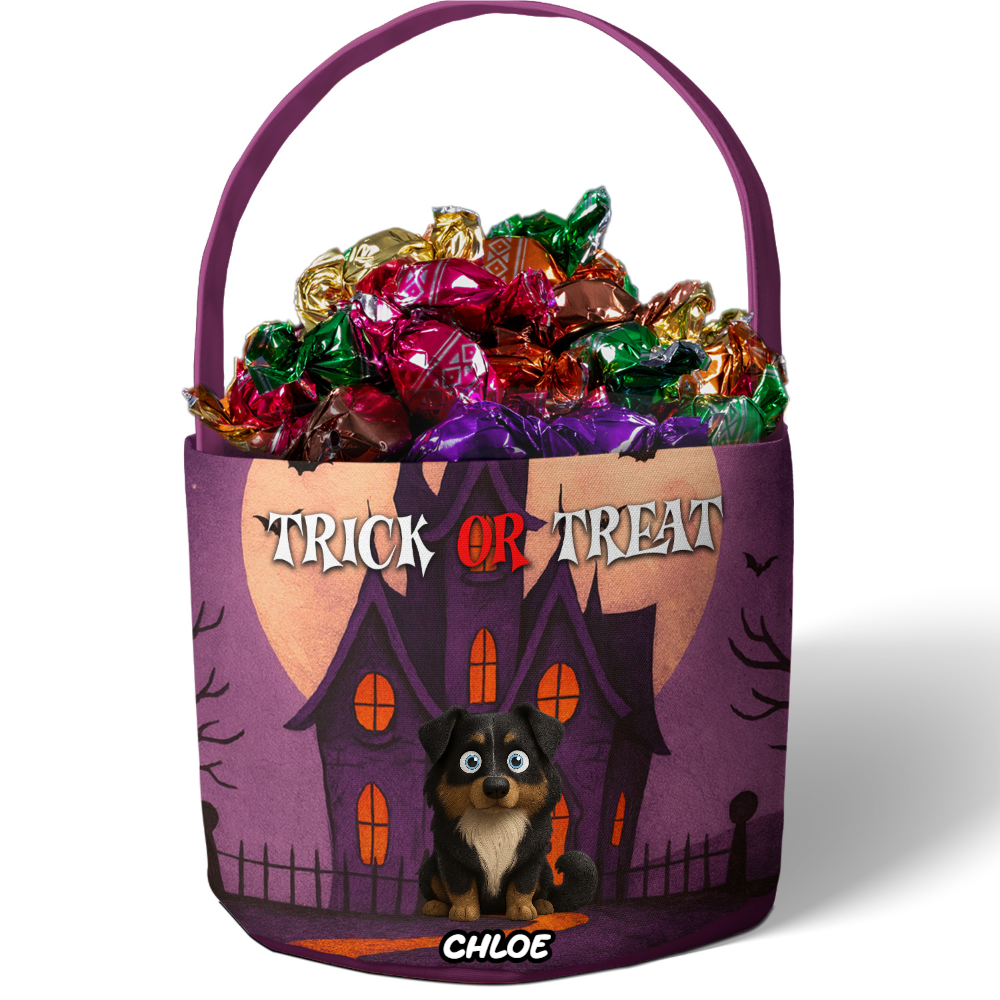 Personalized Halloween Trick or Treat Basket