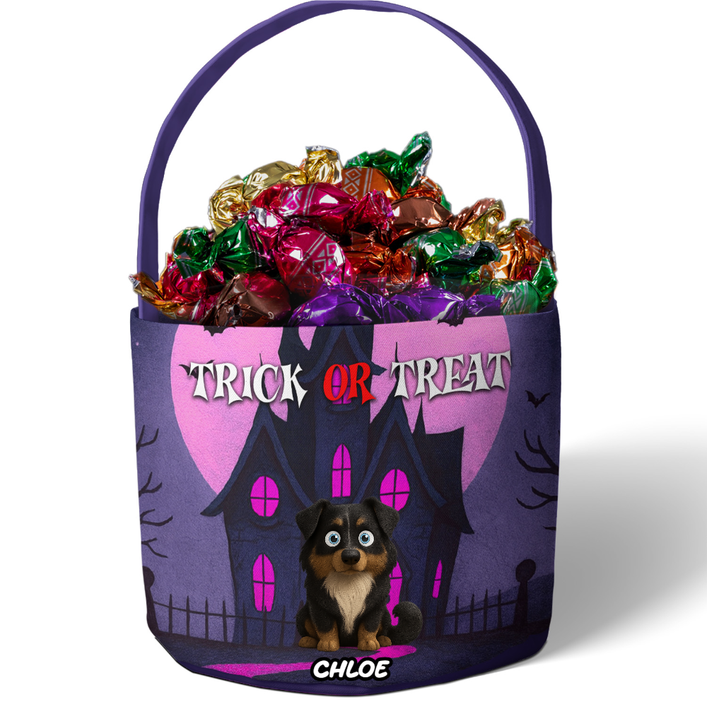 Personalized Halloween Trick or Treat Basket