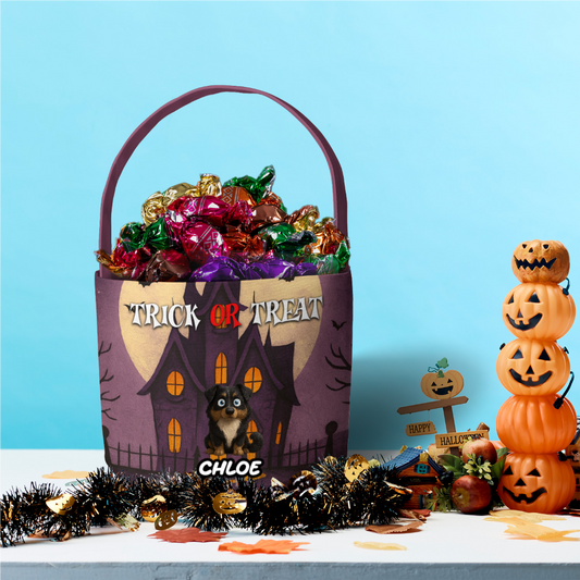 Personalized Halloween Trick or Treat Basket