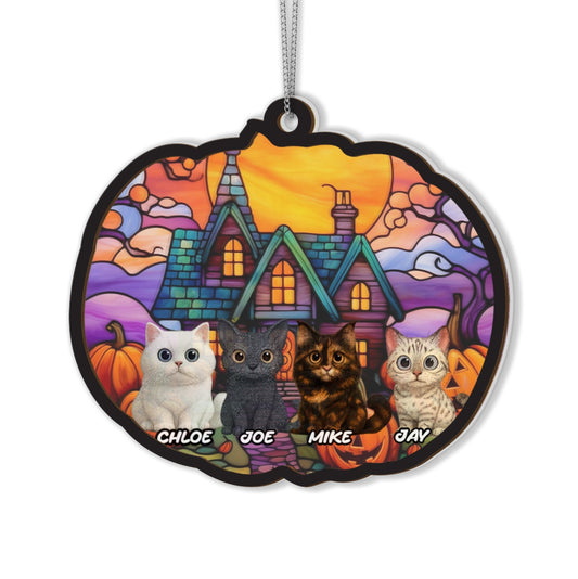 Personalized Cat Photo Halloween Ornament