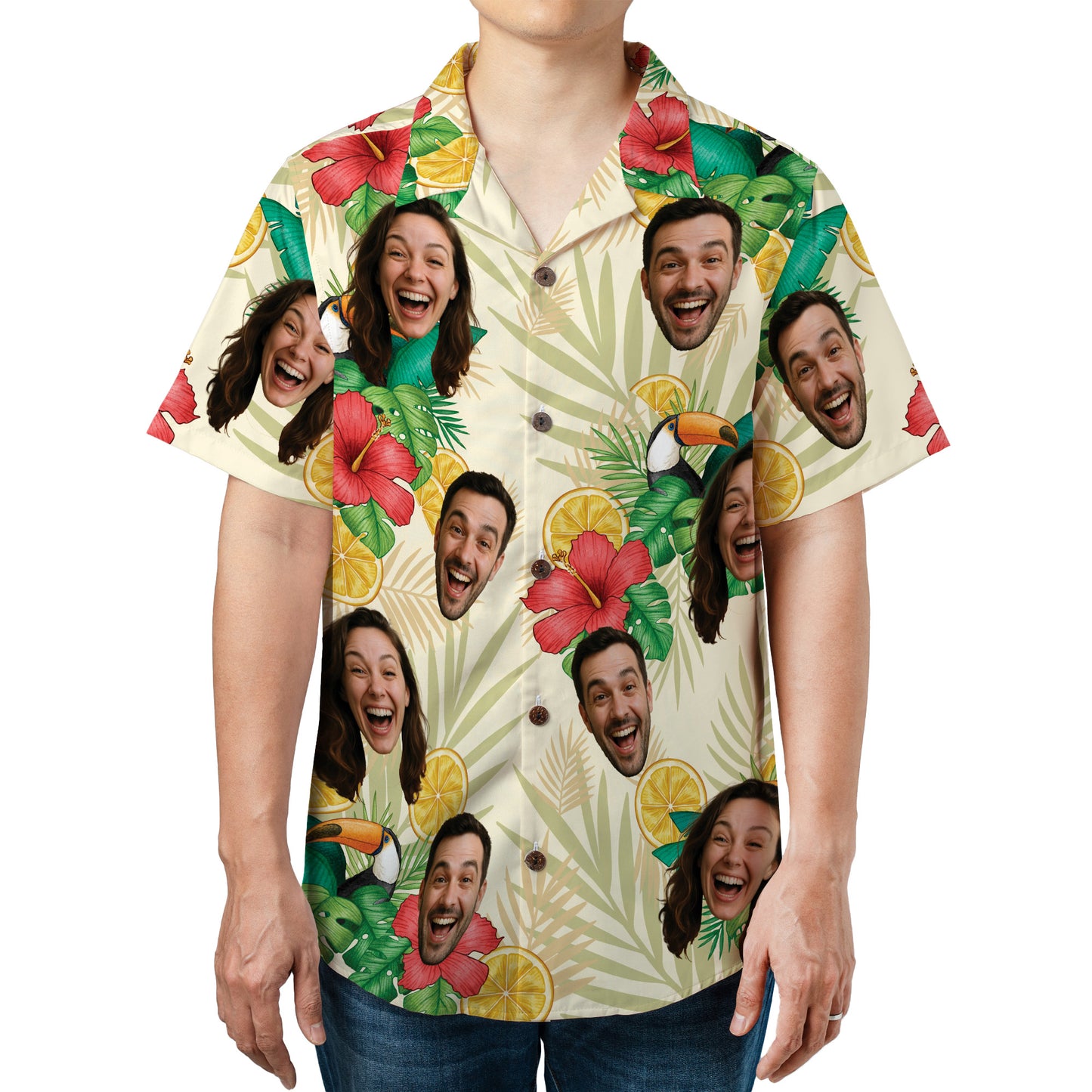 Toucan & Hibiscus Hawaiian Shirt