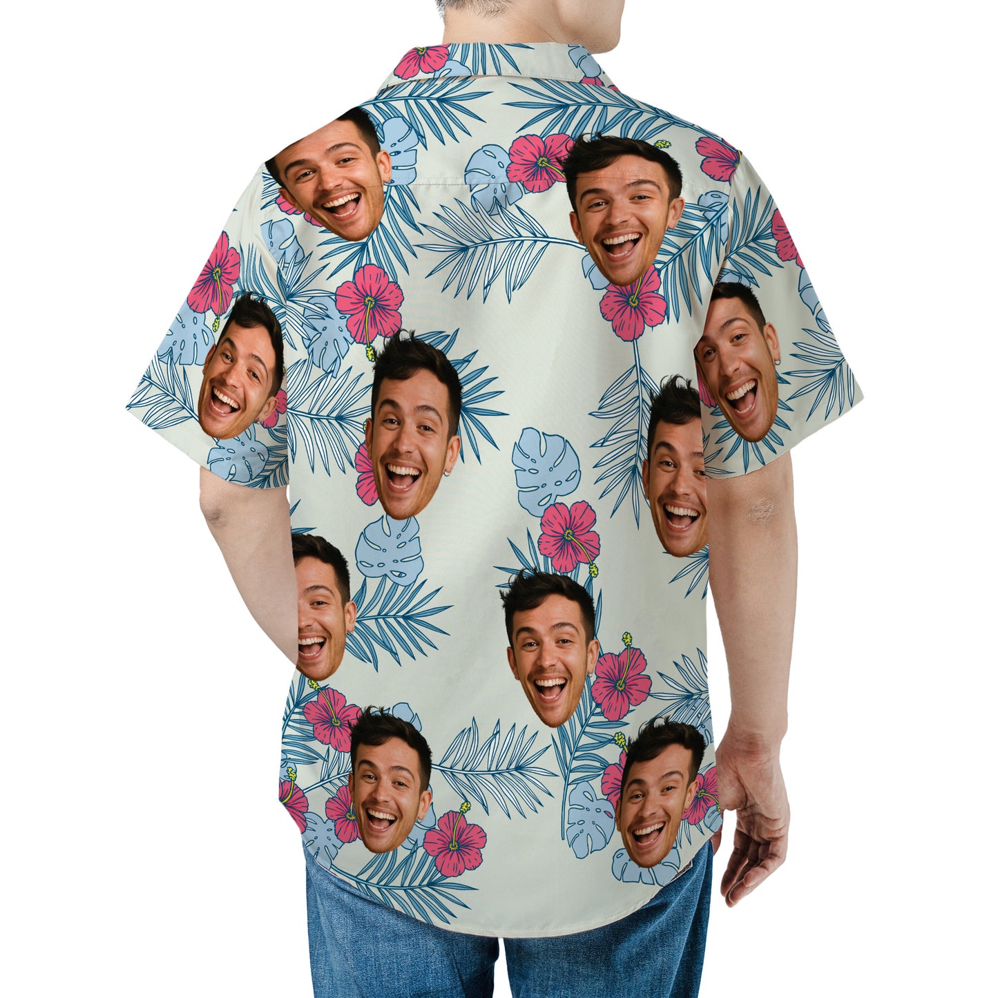 Hibiscus & Palm Leaves Hawaiian Shirt