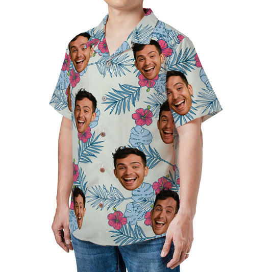 Hibiscus & Palm Leaves Hawaiian Shirt