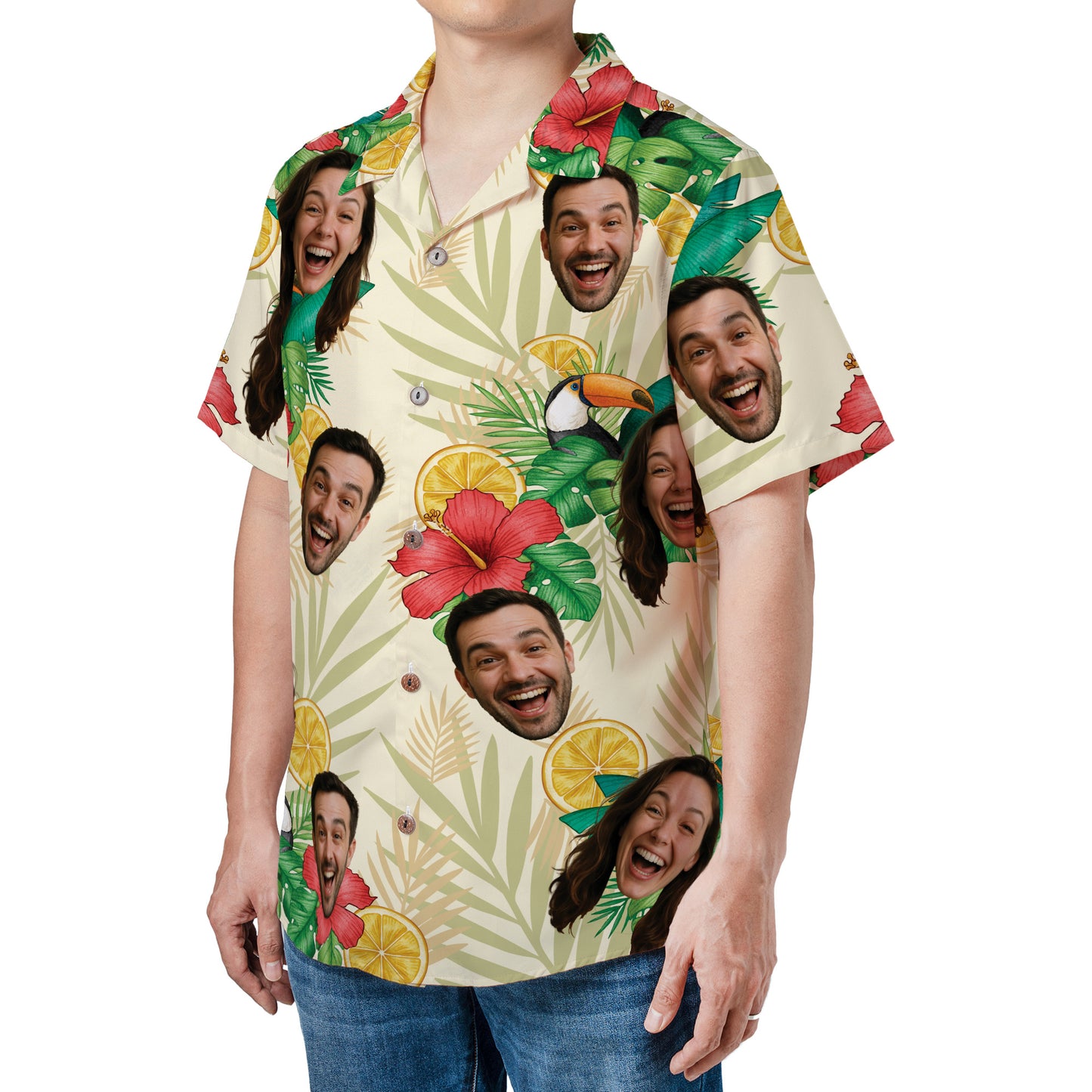 Toucan & Hibiscus Hawaiian Shirt