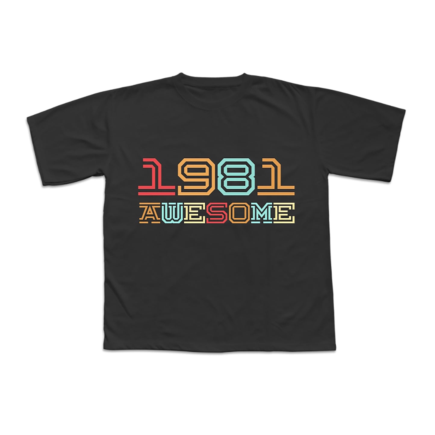 Custom Year & Text Retro T-Shirt - Personalized Vintage Style Birthday Shirt