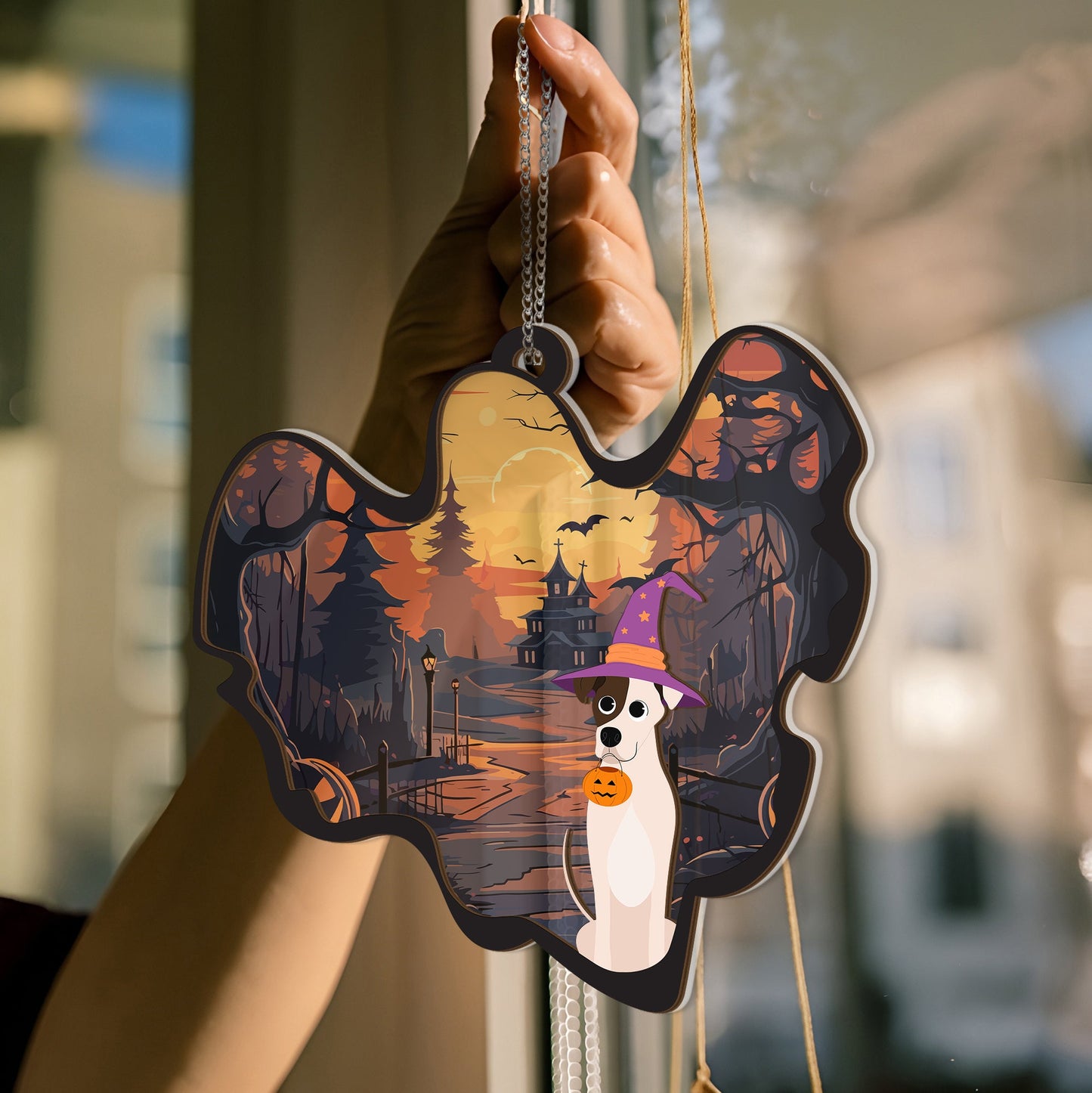 Personalized Pet Halloween Suncatcher