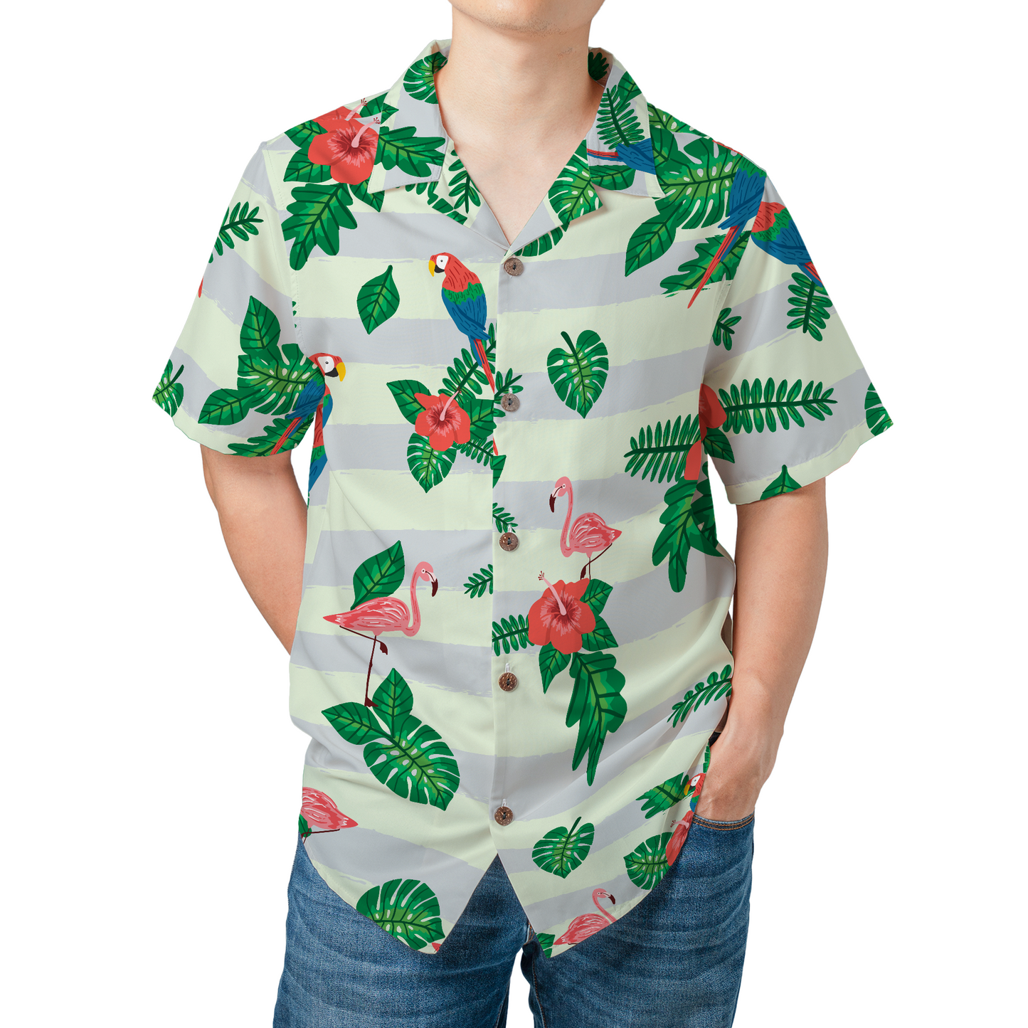 Parrot & Flamingo Hawaiian Shirt