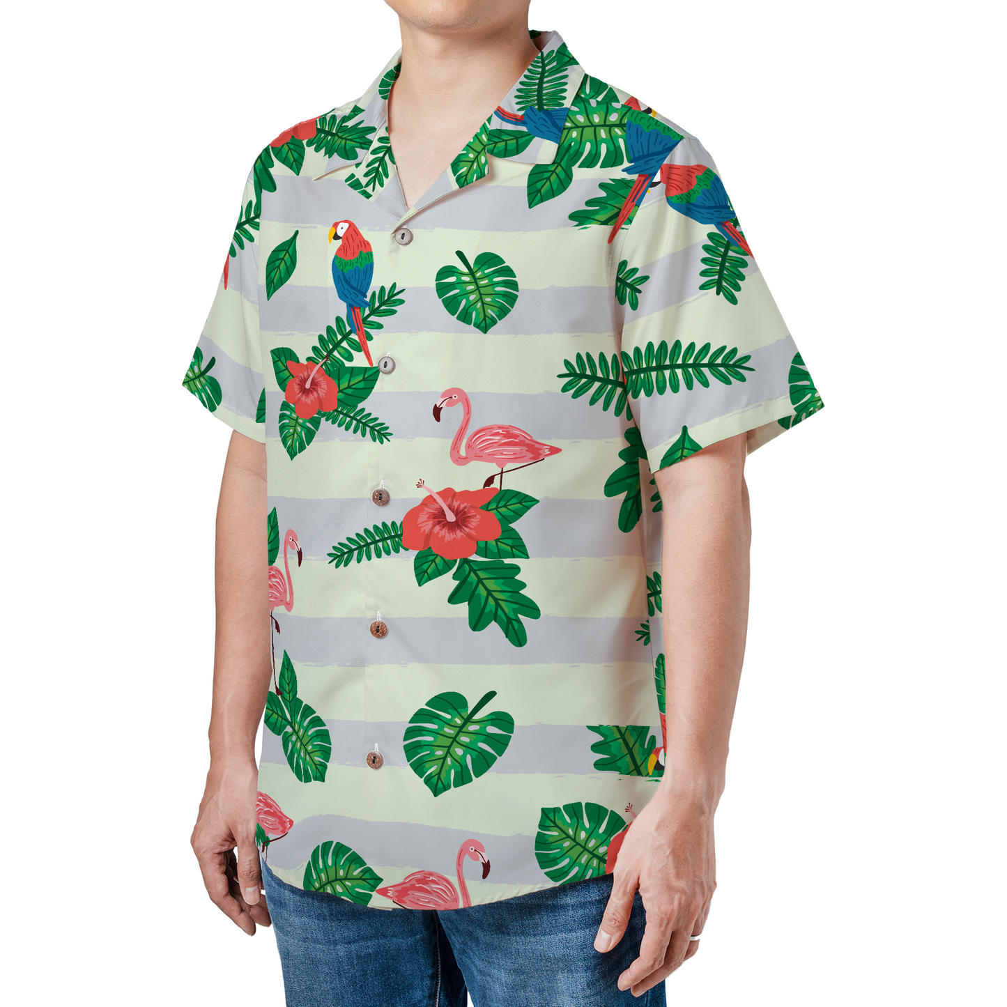 Parrot & Flamingo Hawaiian Shirt