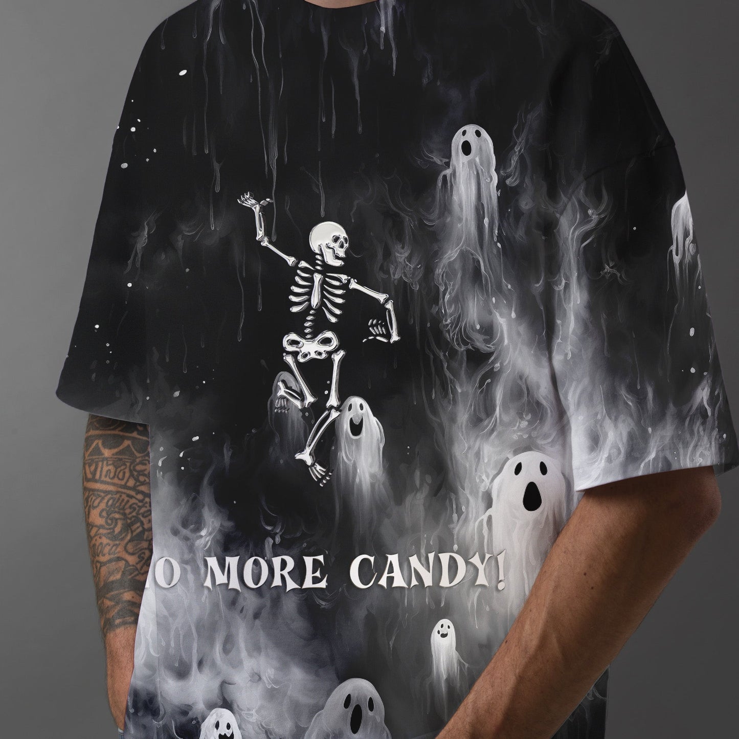 No More Candy Skeleton Halloween T-Shirt