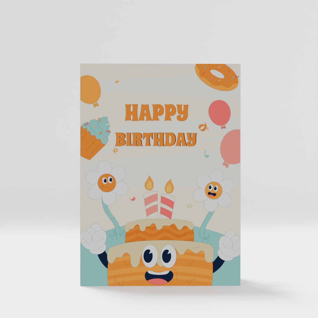Funny Pop-Up Birthday Card – Custom Face Surprise Guy in Cake