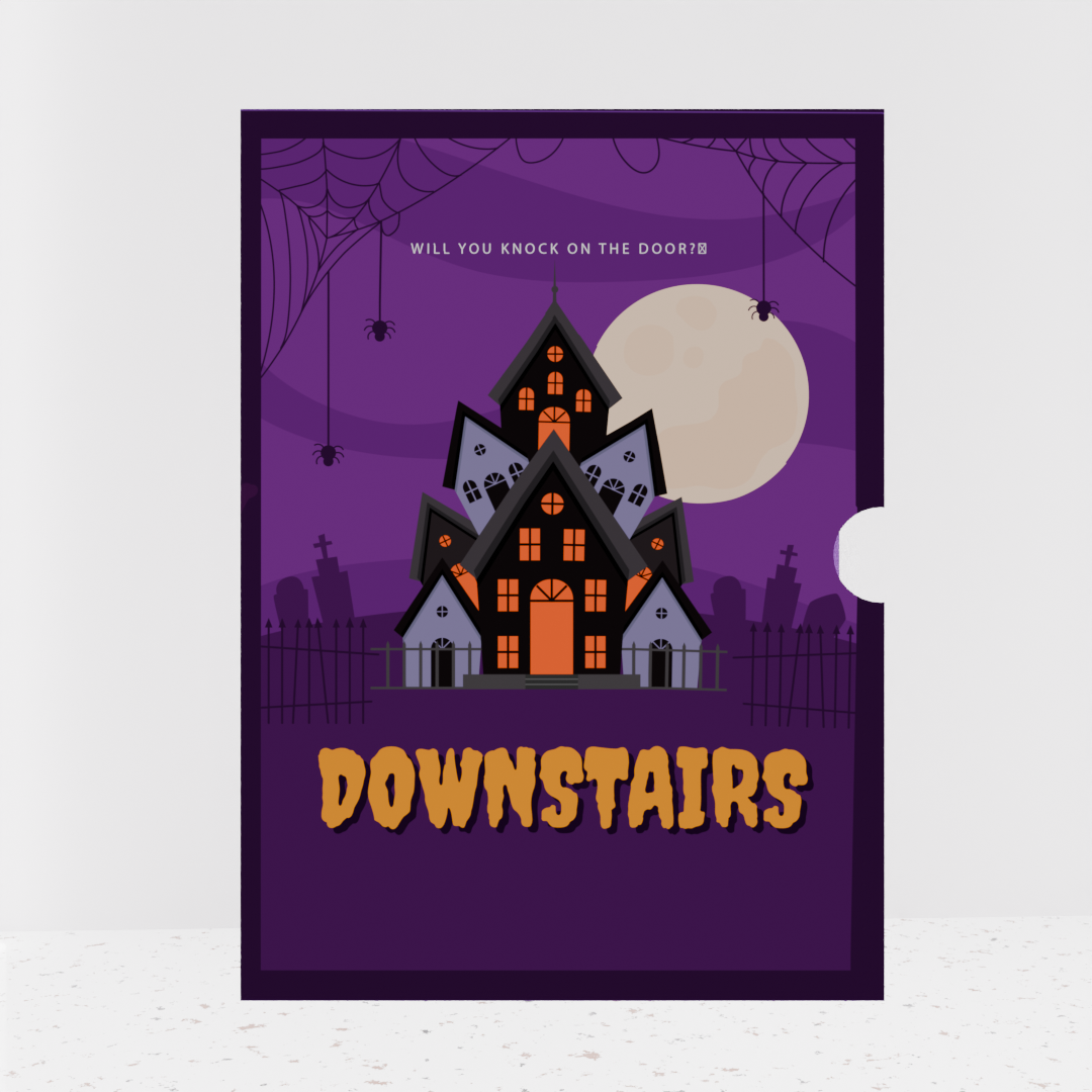Haunted Mansion Halloween Pop-Up Card – 3D Spooky House Surprise