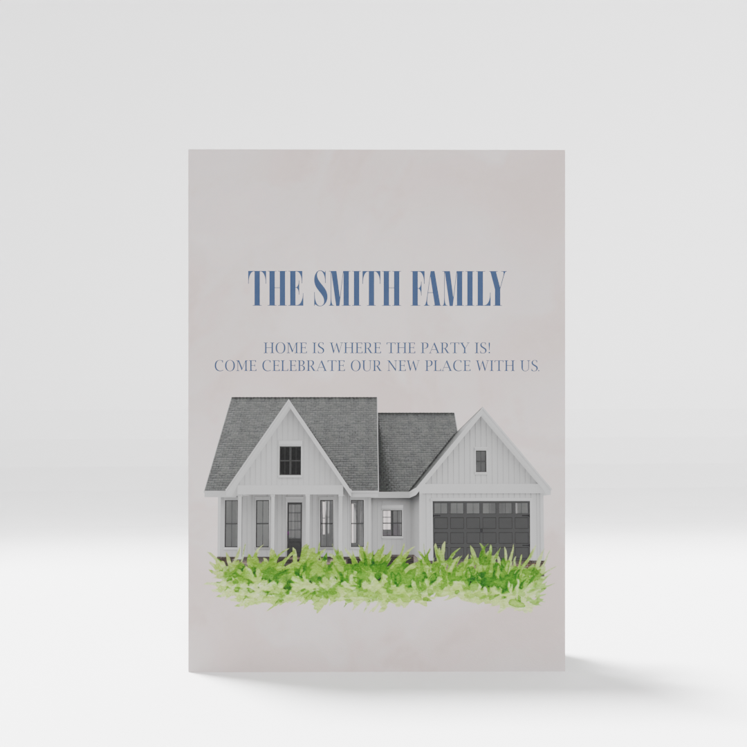 Personalized Housewarming Gift - Custom Home 3D Pop-Up Card