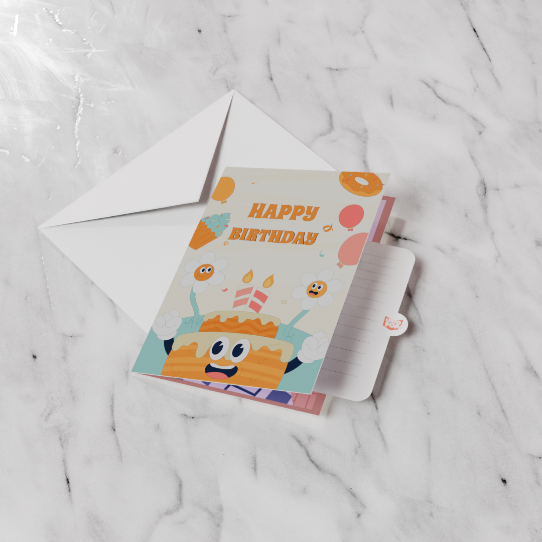 Funny Pop-Up Birthday Card – Custom Face Surprise Guy in Cake