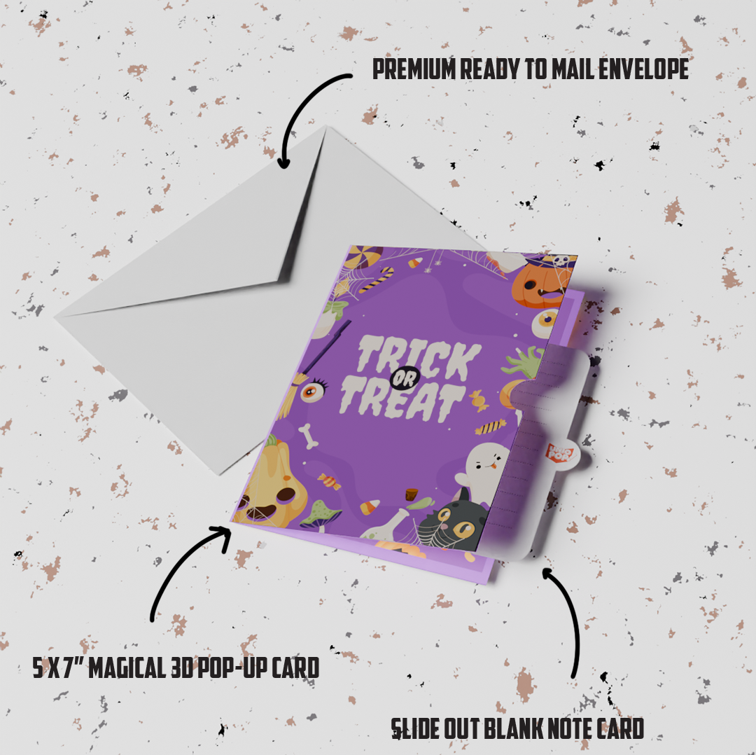 Pumpkin Castle Halloween 3D Pop-Up Card – Scarecrow & Spooky Surprise