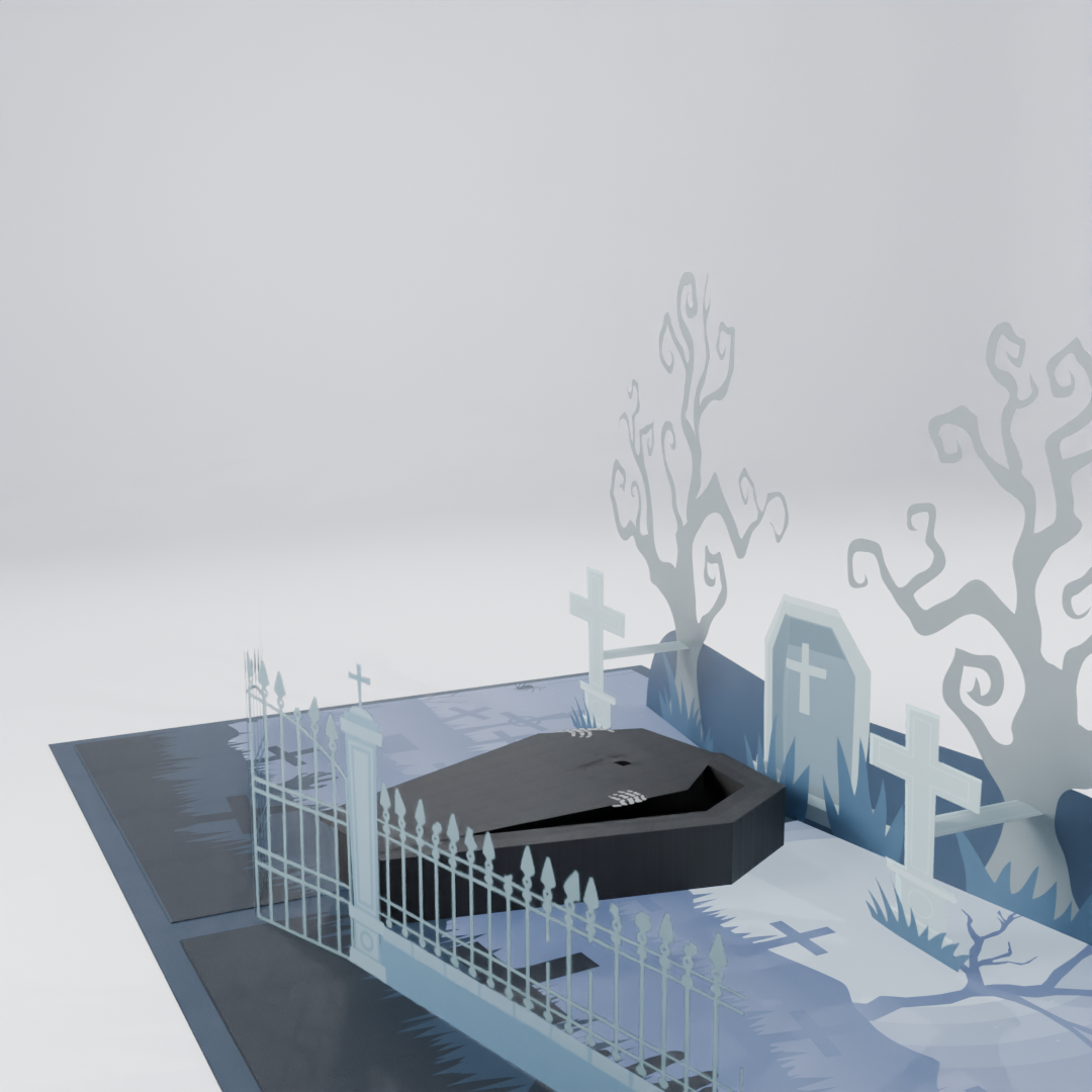 Haunted Graveyard 3D Pop-Up Halloween Card – Spooky Cemetery Scene