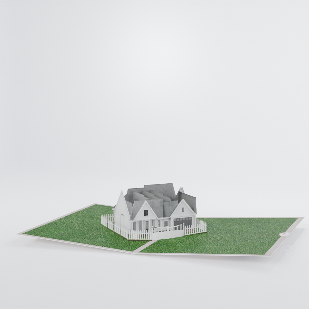 Personalized Housewarming Gift - Custom Home 3D Pop-Up Card