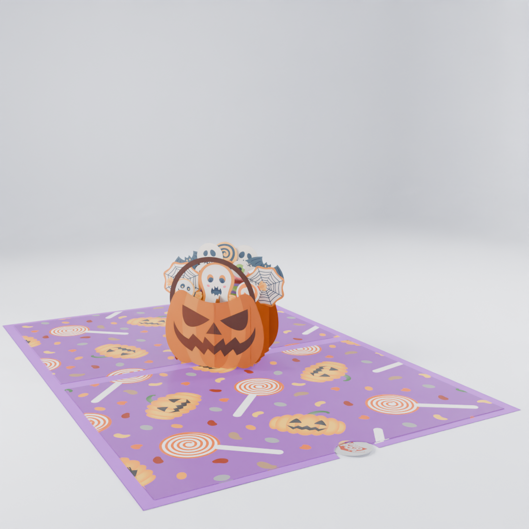 Pumpkin Castle Halloween 3D Pop-Up Card – Scarecrow & Spooky Surprise