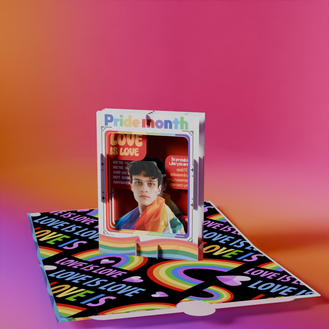 Pride Month Pop-Up Card Personalized LGBTQ+ Gift