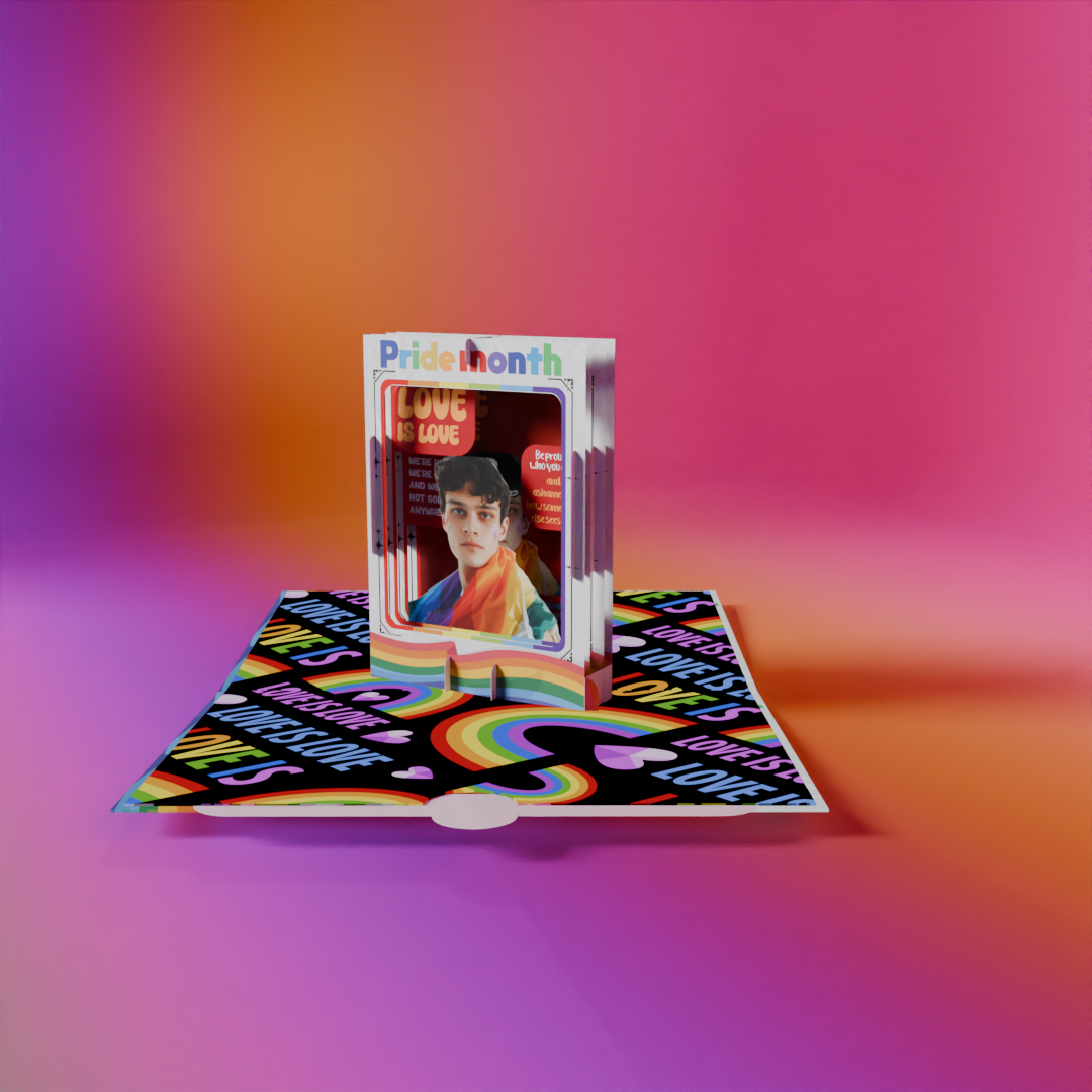 Pride Month Pop-Up Card Personalized LGBTQ+ Gift
