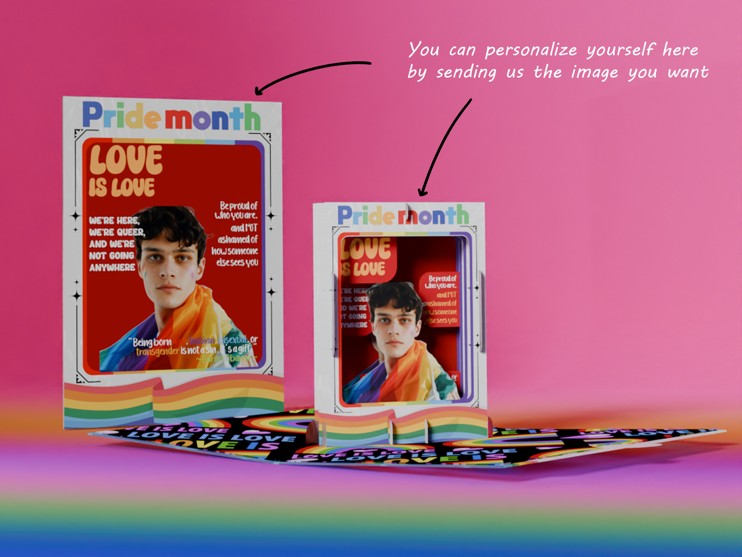 Pride Month Pop-Up Card Personalized LGBTQ+ Gift