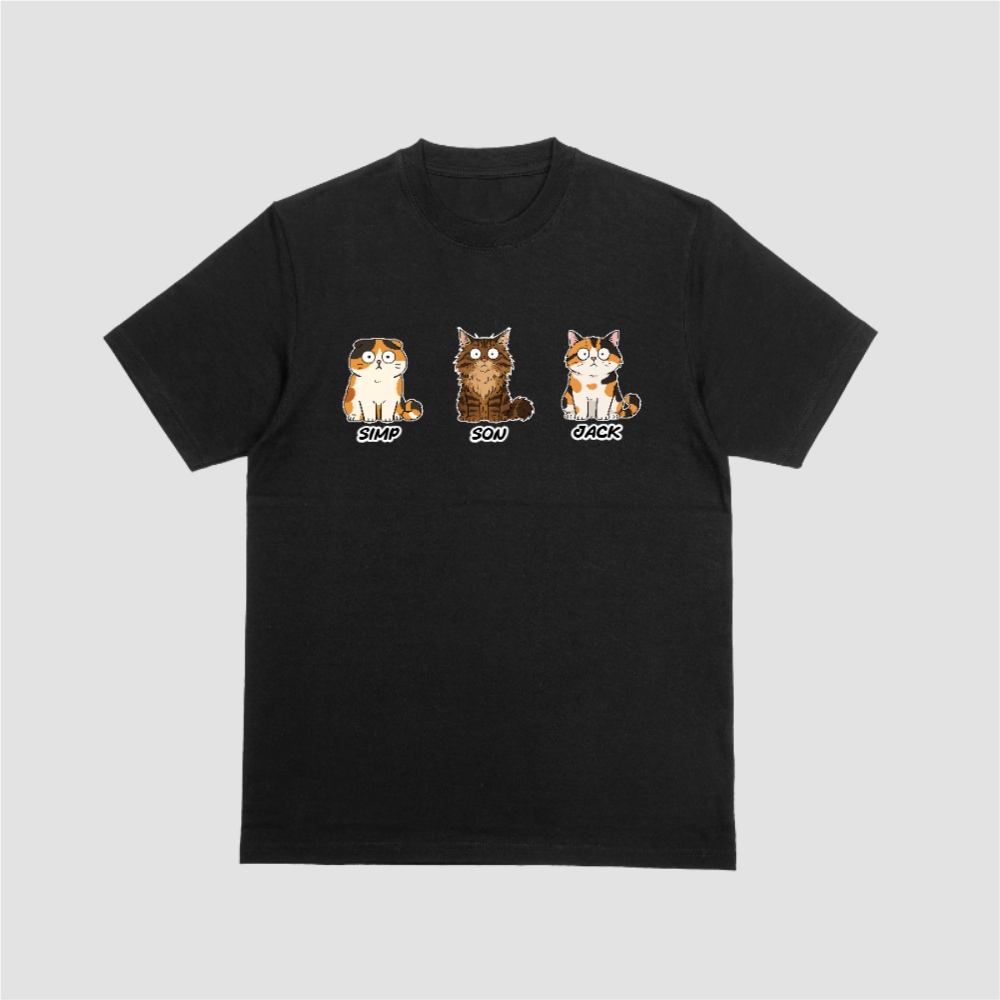 Custom Cat Mom Shirt - Personalized Cat Names T-Shirt for Women - Choose Your Cat Breeds