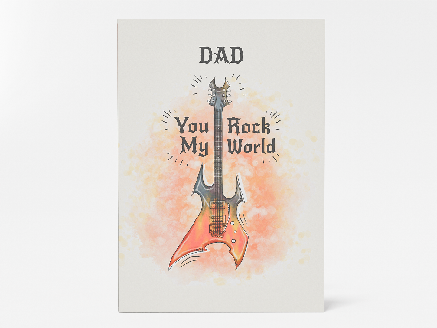 Pop-Up Birthday Rock Card – Custom Dad Rock Concert Stage