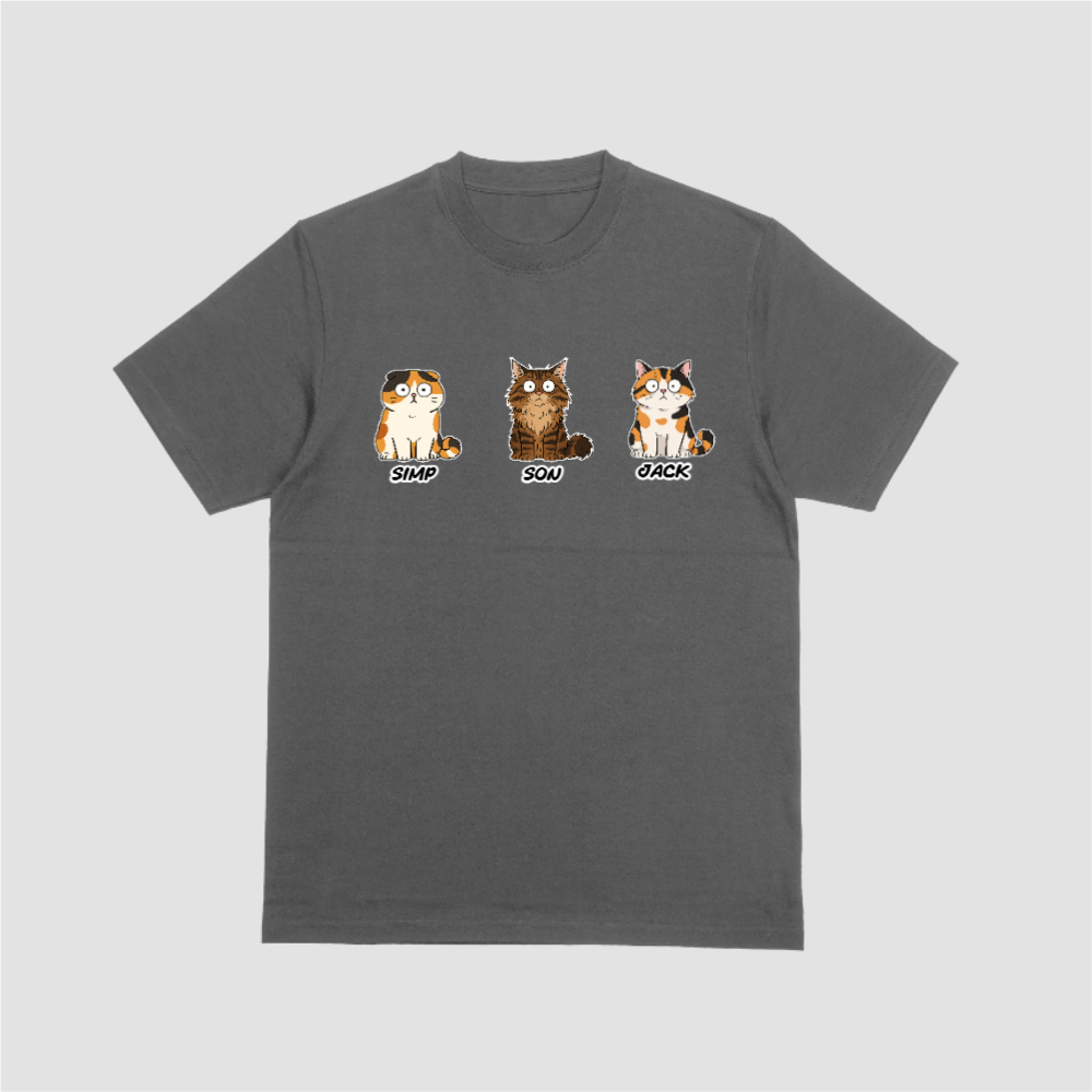 Custom Cat Mom Shirt - Personalized Cat Names T-Shirt for Women - Choose Your Cat Breeds