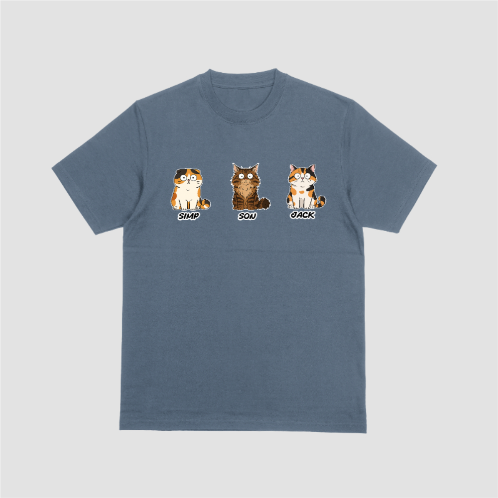 Custom Cat Mom Shirt - Personalized Cat Names T-Shirt for Women - Choose Your Cat Breeds