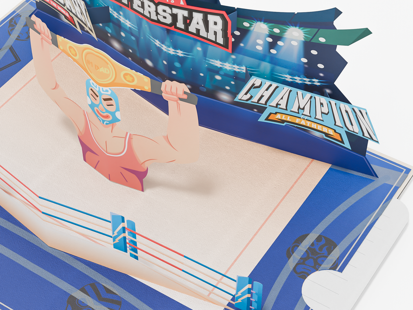 Wrestling Birthday Pop-Up Card
