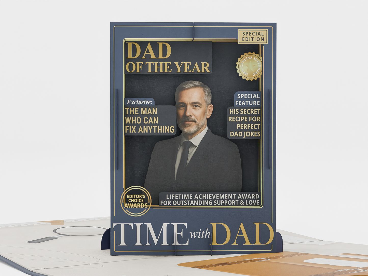 Pop-Up Birthday Card – TIME Magazine Style
