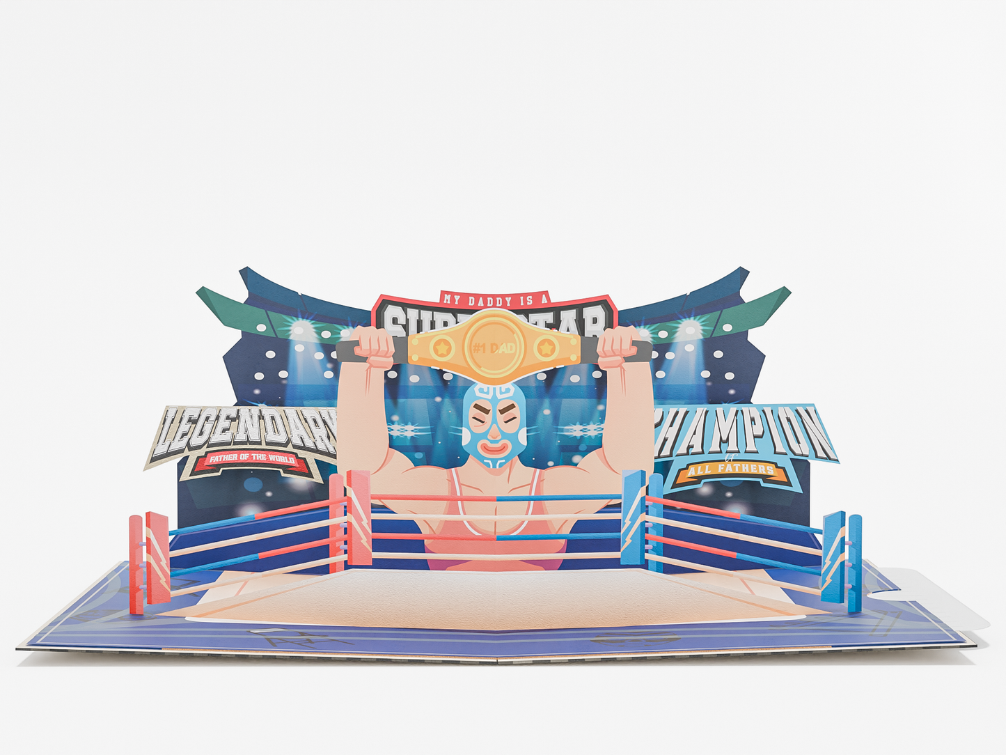 Wrestling Birthday Pop-Up Card