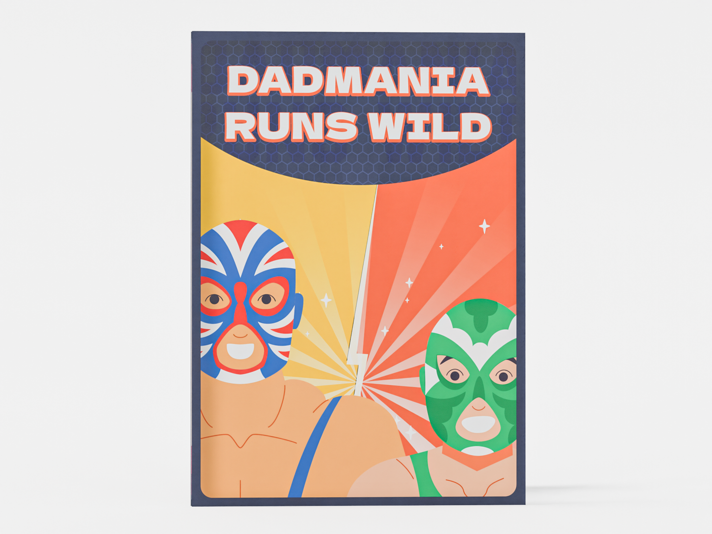 Dadmania Runs Wild 3D Pop-Up Card - Personalized Wrestling Dad Card