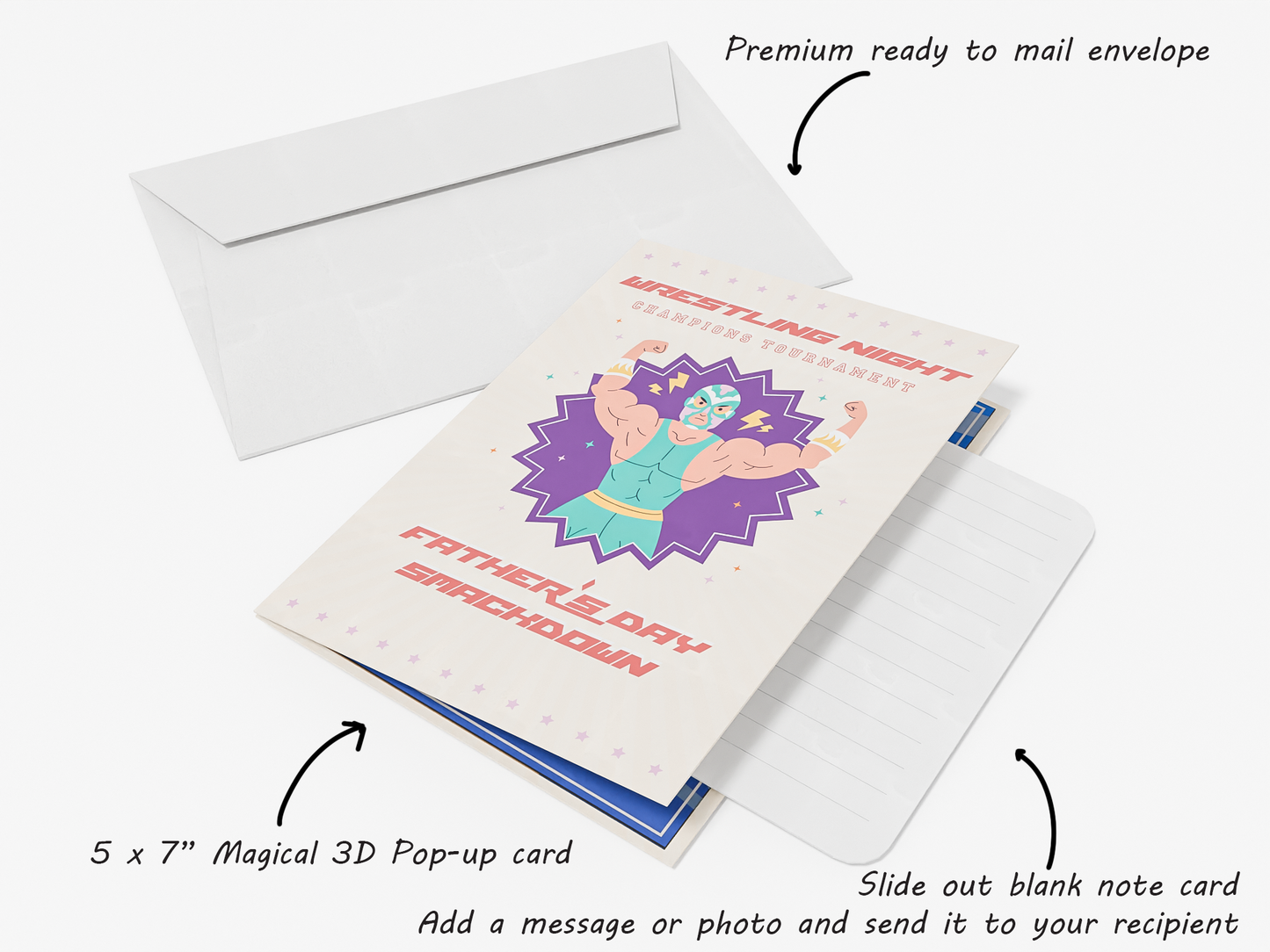 Wrestling Birthday Pop-Up Card