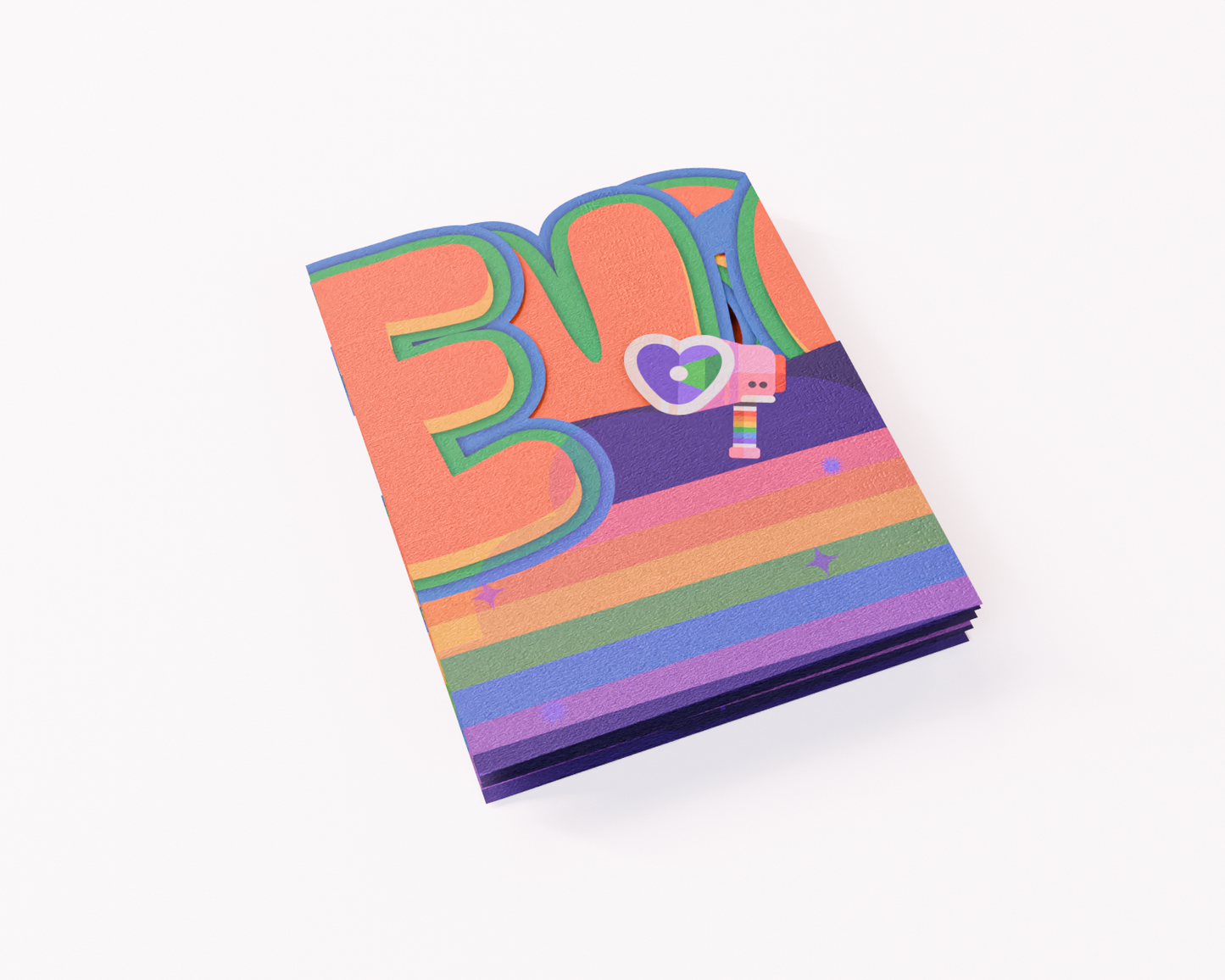Love Unfolded Accordion Card – Expandable Rainbow Greeting for Pride, Birthday, Anniversary or Just Because