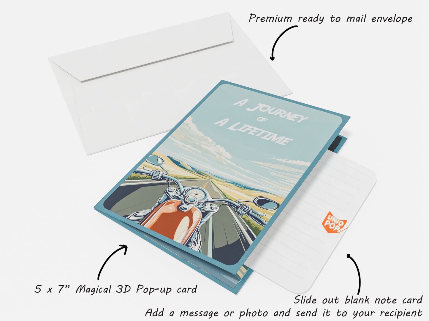 A Journey of a Lifetime Pop-Up Card – 3D Motorcycle Greeting for Men
