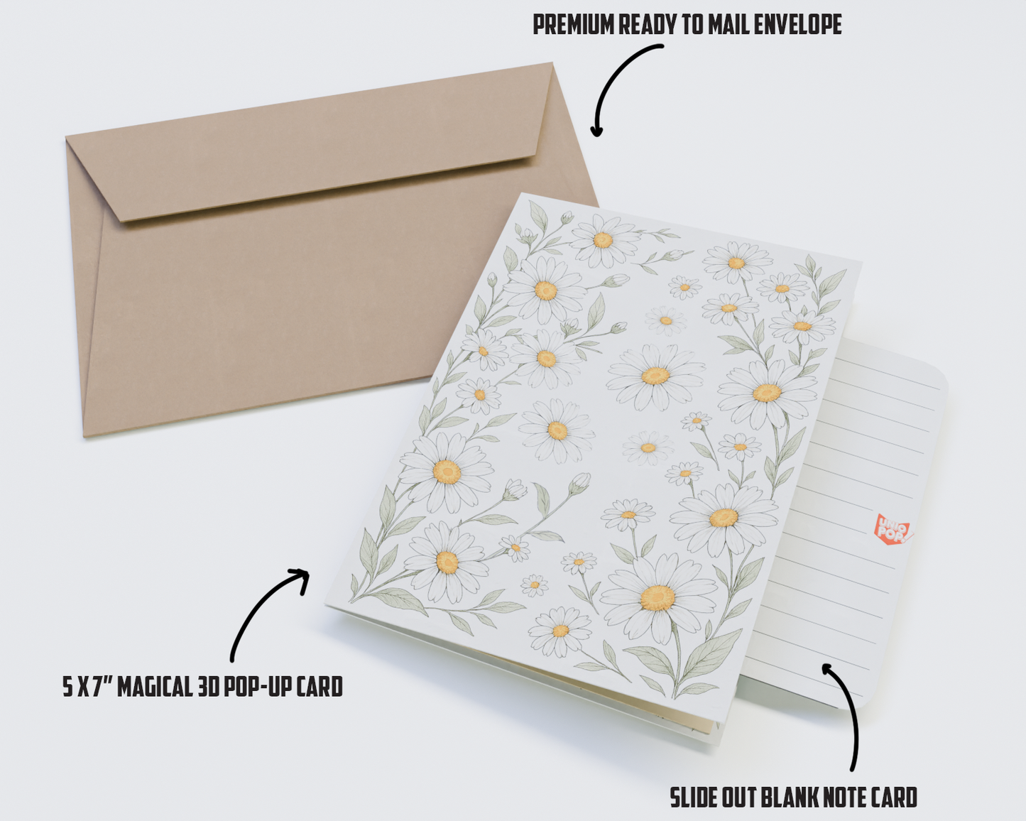 Daisy Flower Bloom Pop-Up Card