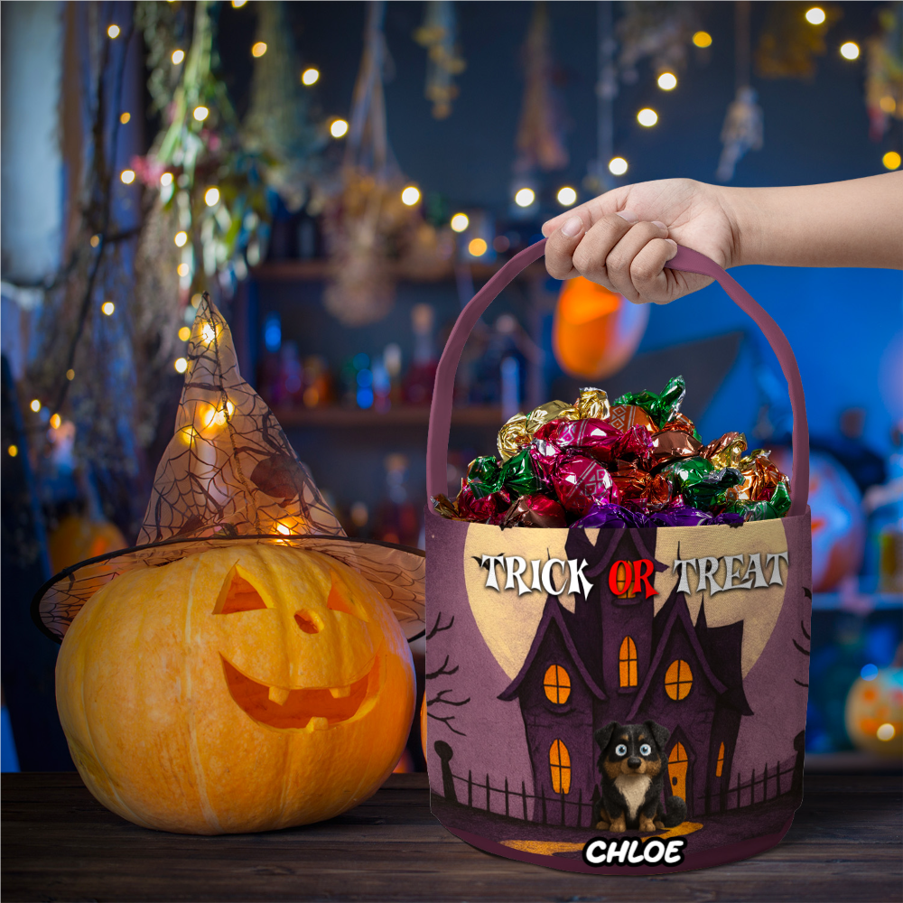 Personalized Halloween Trick or Treat Basket