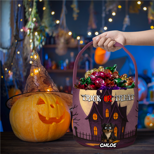 Personalized Halloween Trick or Treat Basket