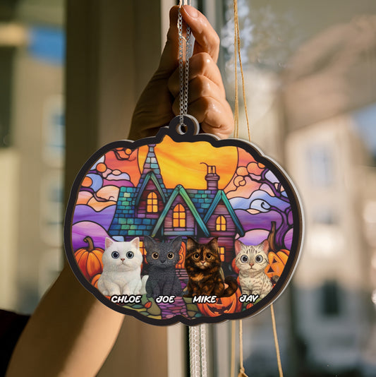Personalized Cat Photo Halloween Ornament