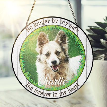 Personalized Pet Memorial Ornament - Custom Photo Circle Ornament