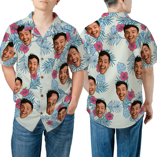Hibiscus & Palm Leaves Hawaiian Shirt