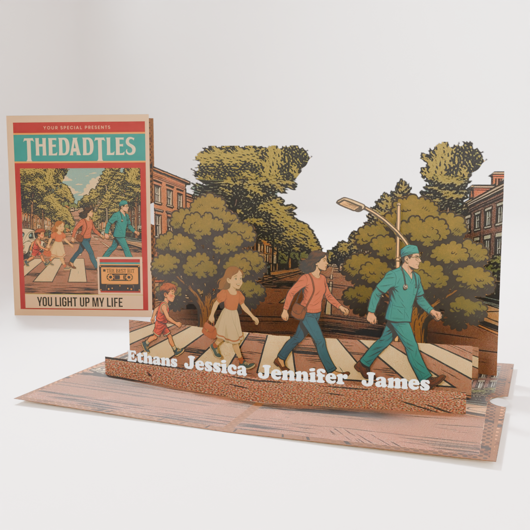 The Dad Ties Pop-Up Card: Light Up Your Life