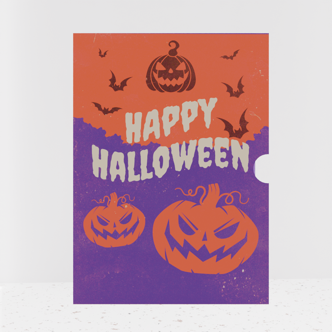 Jack-O'-Lantern 3D Pop-Up Halloween Card – Pumpkin & Haunted Trees