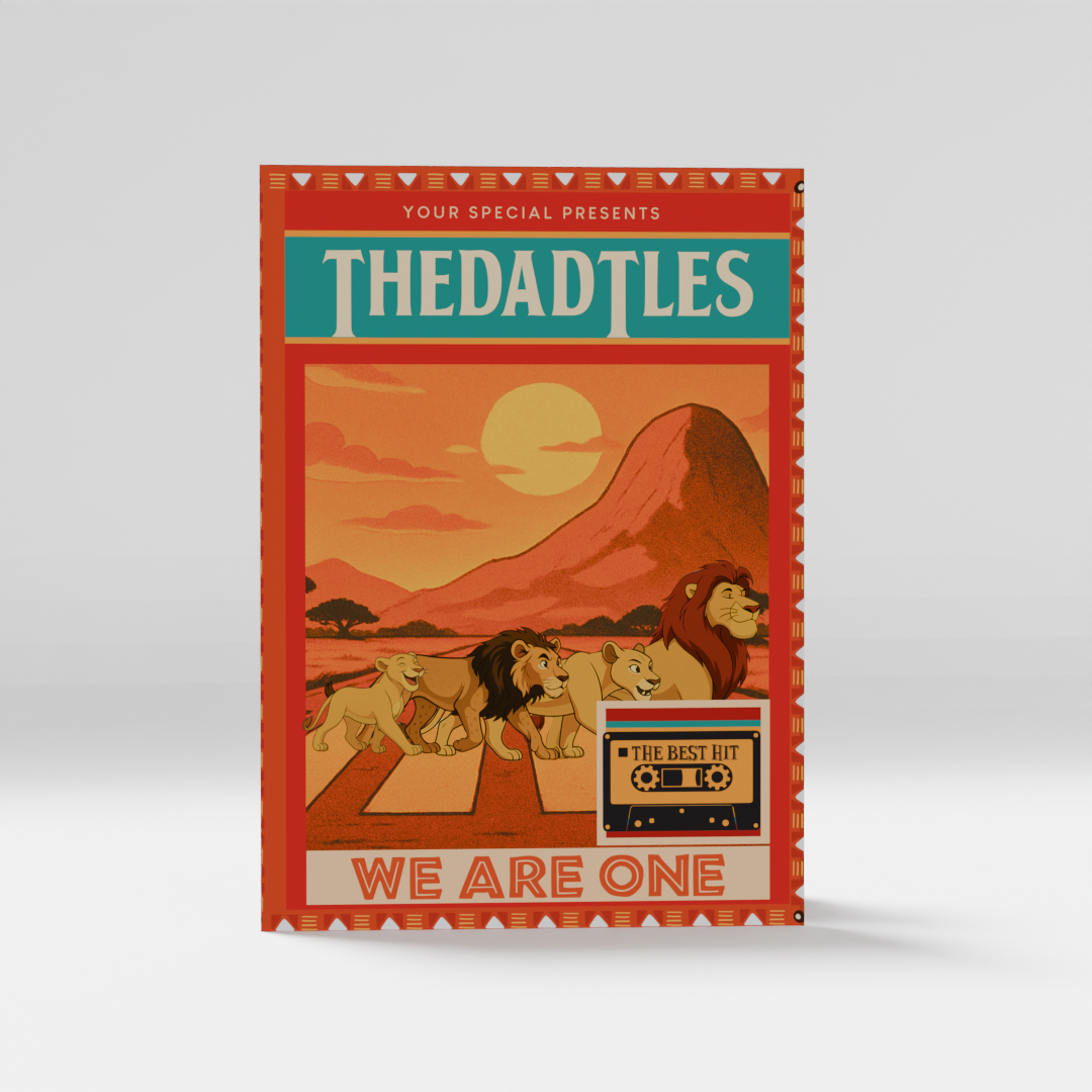 The Dad Tles Personalized Pop-Up Card - We Are One in colorful