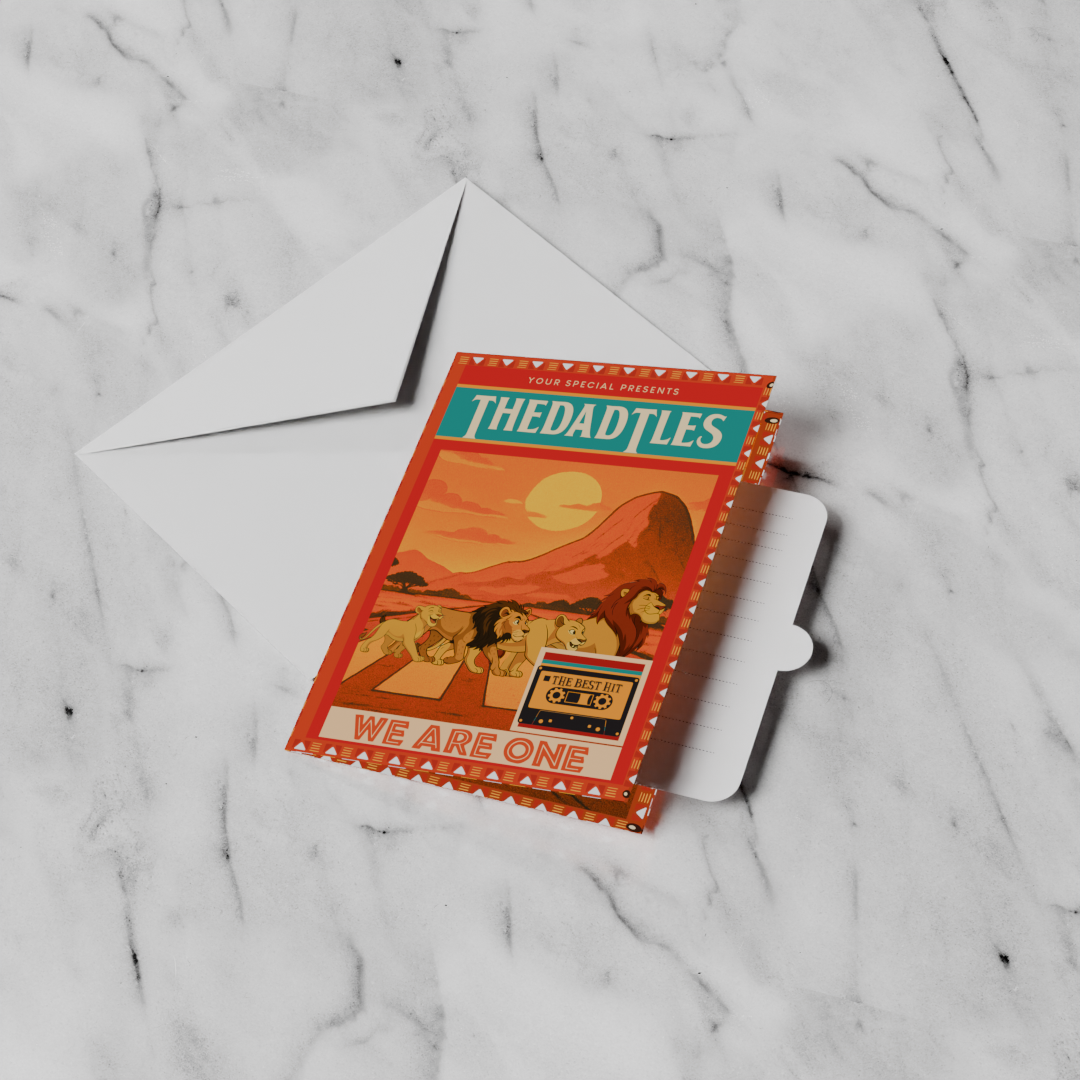 The Dad Tles Personalized Pop-Up Card - We Are One in colorful