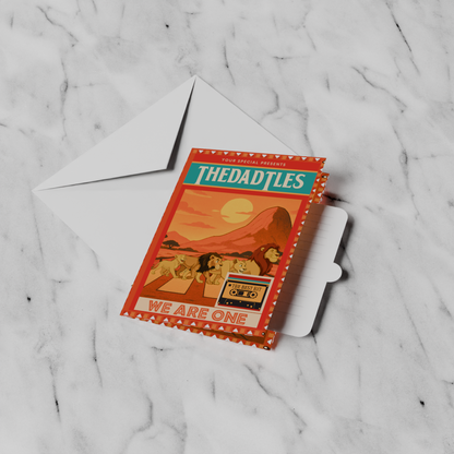 The Dad Tles Personalized Pop-Up Card - We Are One in colorful