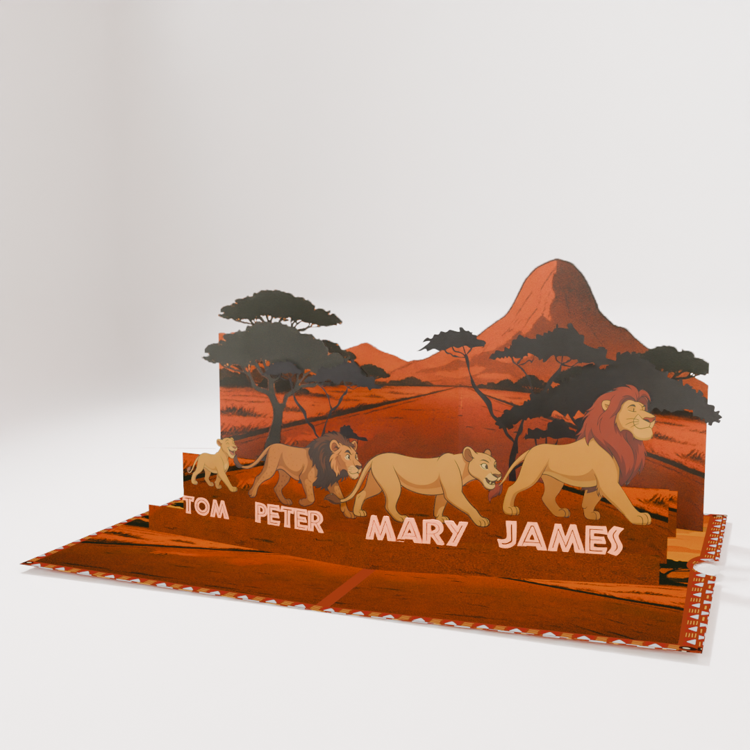 The Dad Tles Personalized Pop-Up Card - We Are One in colorful