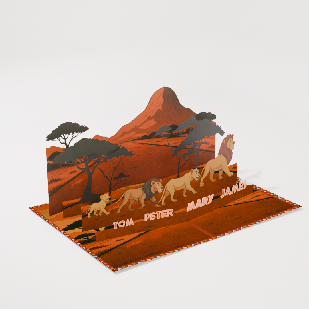 The Dad Tles Personalized Pop-Up Card - We Are One in colorful