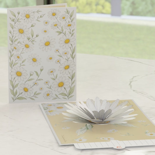 Daisy Flower Bloom Pop-Up Card